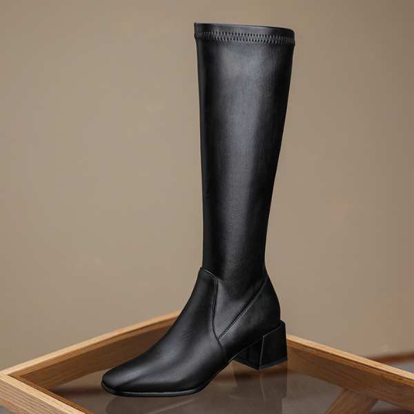 The Livia Leather Knee Boot