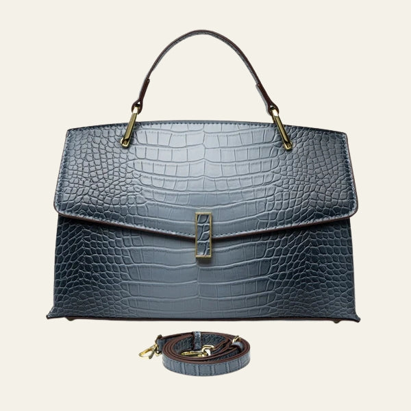 The Verona Croc-Embossed Top-Handle Handbag