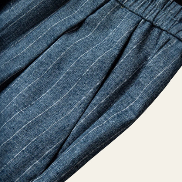 The Milano Pinstripe Drawstring Trousers