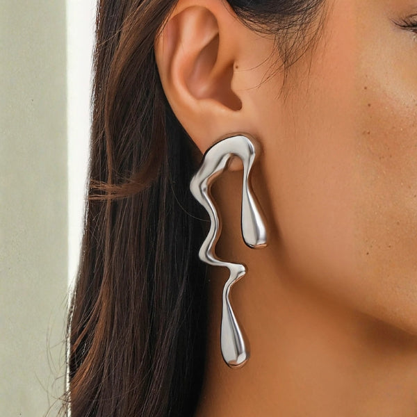 The Santorini Sculpted Drop Earrings