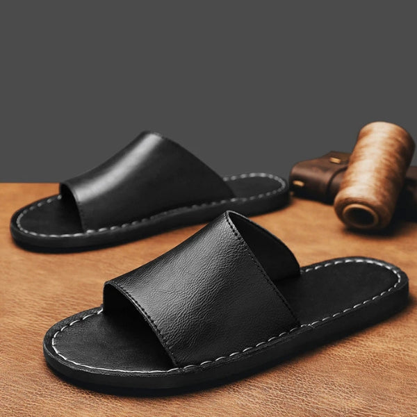 The Riviera Contrast-Stitch Slides
