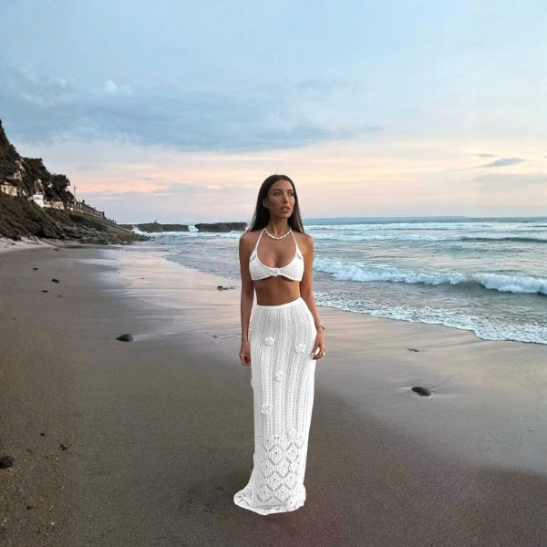 The Amalfi Textured-Knit Maxi Set