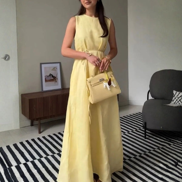 The Provence Belted Maxi Dress