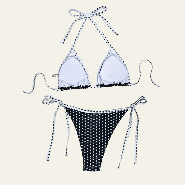 The Riviera Polka-Dot Triangle Bikini