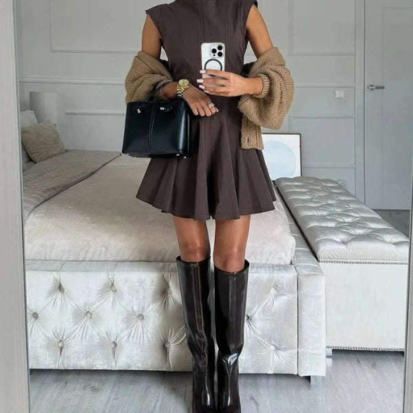 The Verona Flared Mini Dress