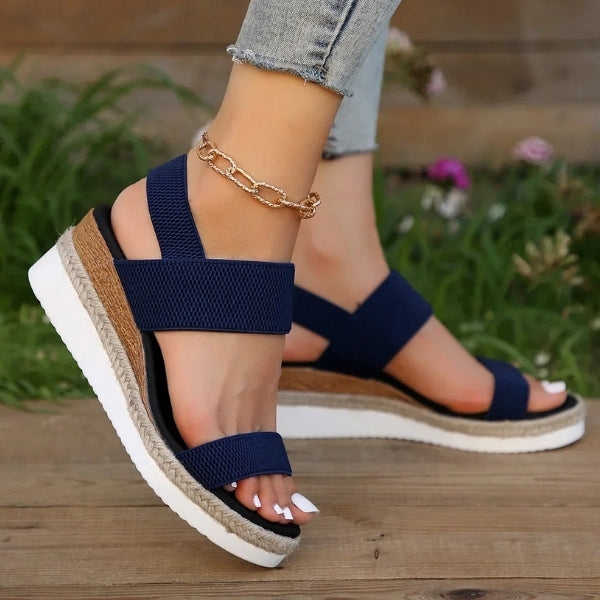 The Riviera Elastic-Strap Espadrille Sandals