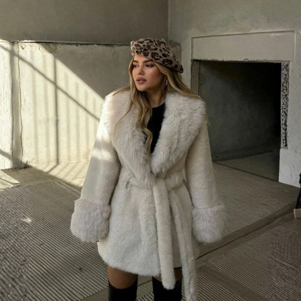The Jessa Faux Fur Wrap Coat