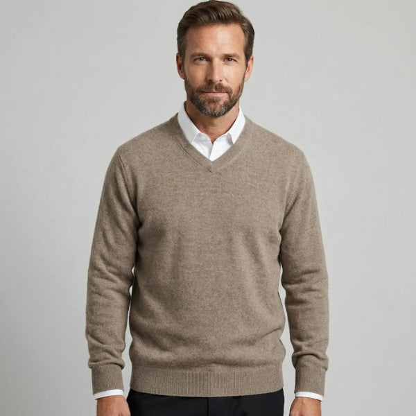 The Montreux Merino Wool  V-Neck Knit