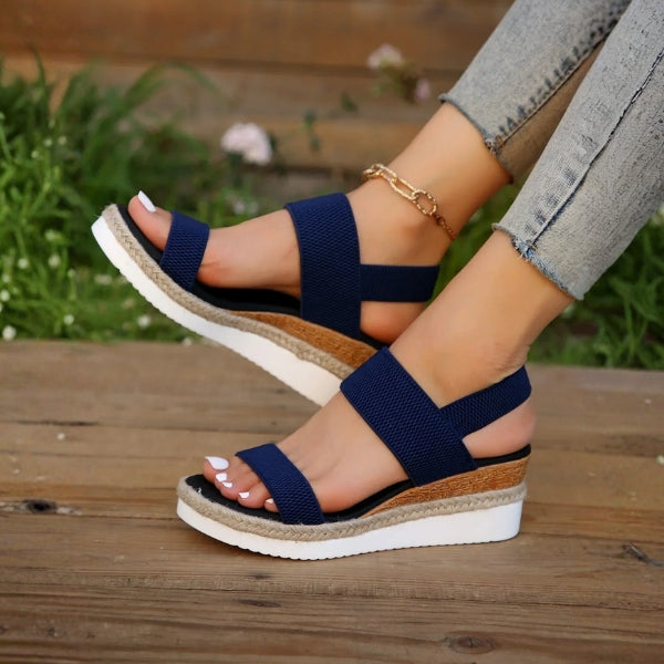 The Riviera Elastic-Strap Espadrille Sandals