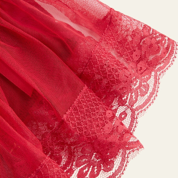 The Verona Ruffled Lace Thong Set