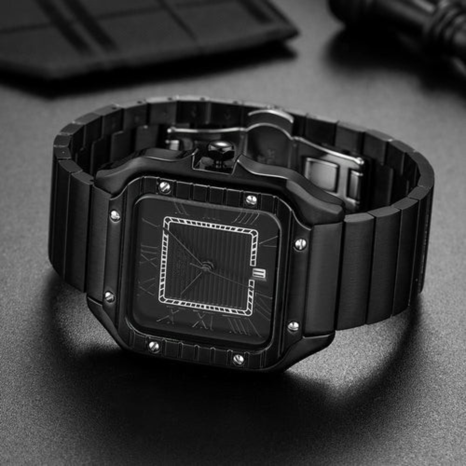 The Vienna Stainless Steel Square Watch