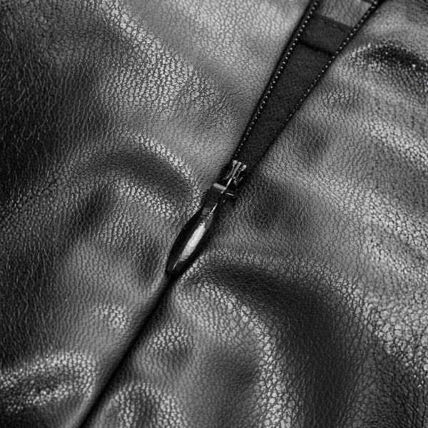 The Vienna Leather Split Midi Skirt