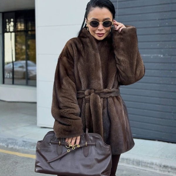 The Aspen Belted Plush Jacket