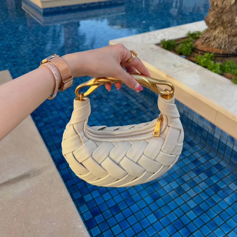 The Alexandra Woven Mini Hobo Bag