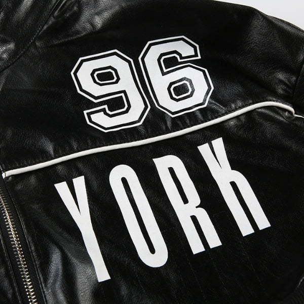 The Brooklyn Cropped Vegan Leather Moto Jacket