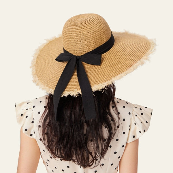 The Riviera Frayed-Edge Straw Hat