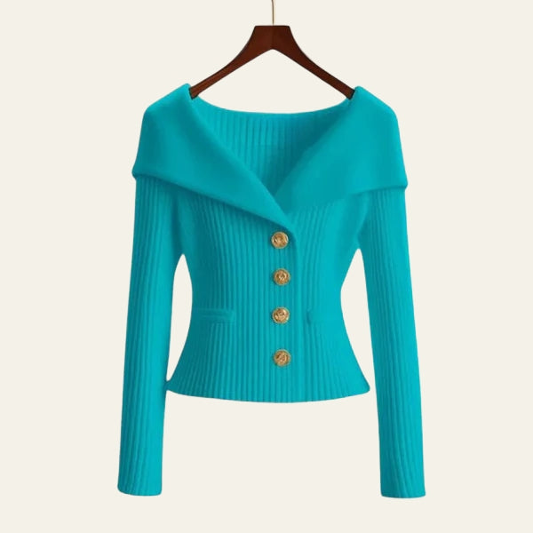 The Kensington Ribbed Button-Up Sweater