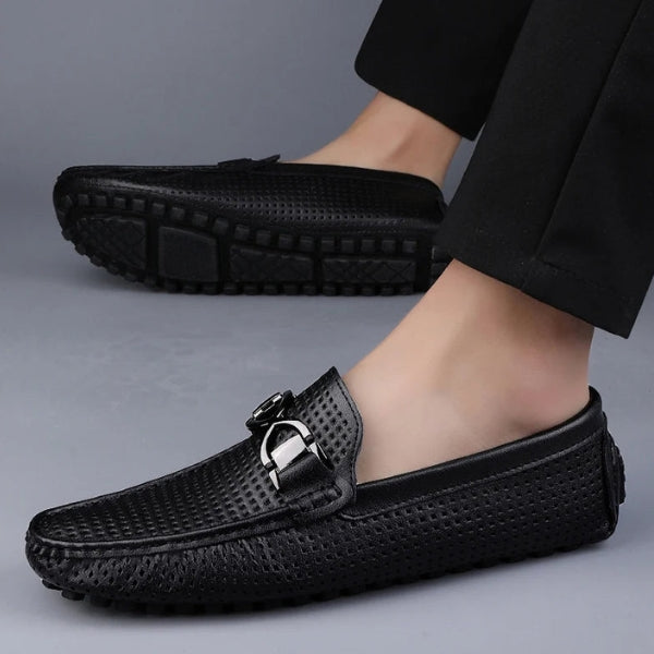 The Riviera Perforated Strap Loafers