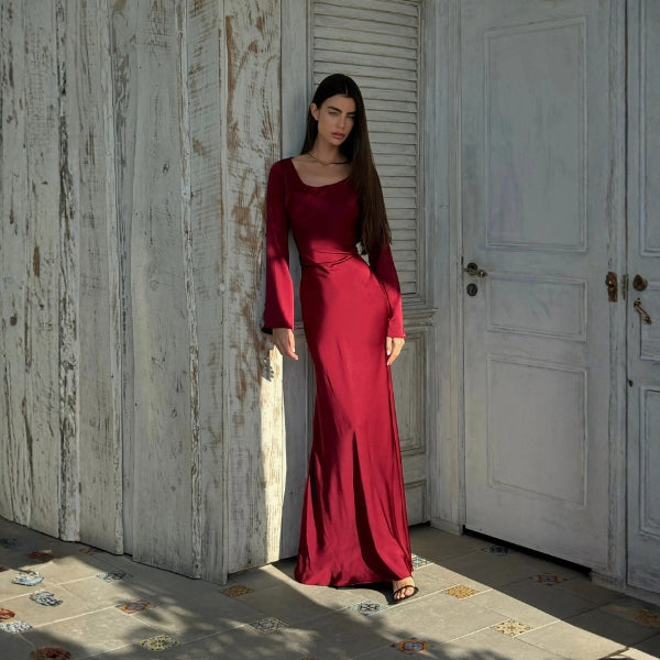 The Verona Flared-Sleeve Maxi Dress
