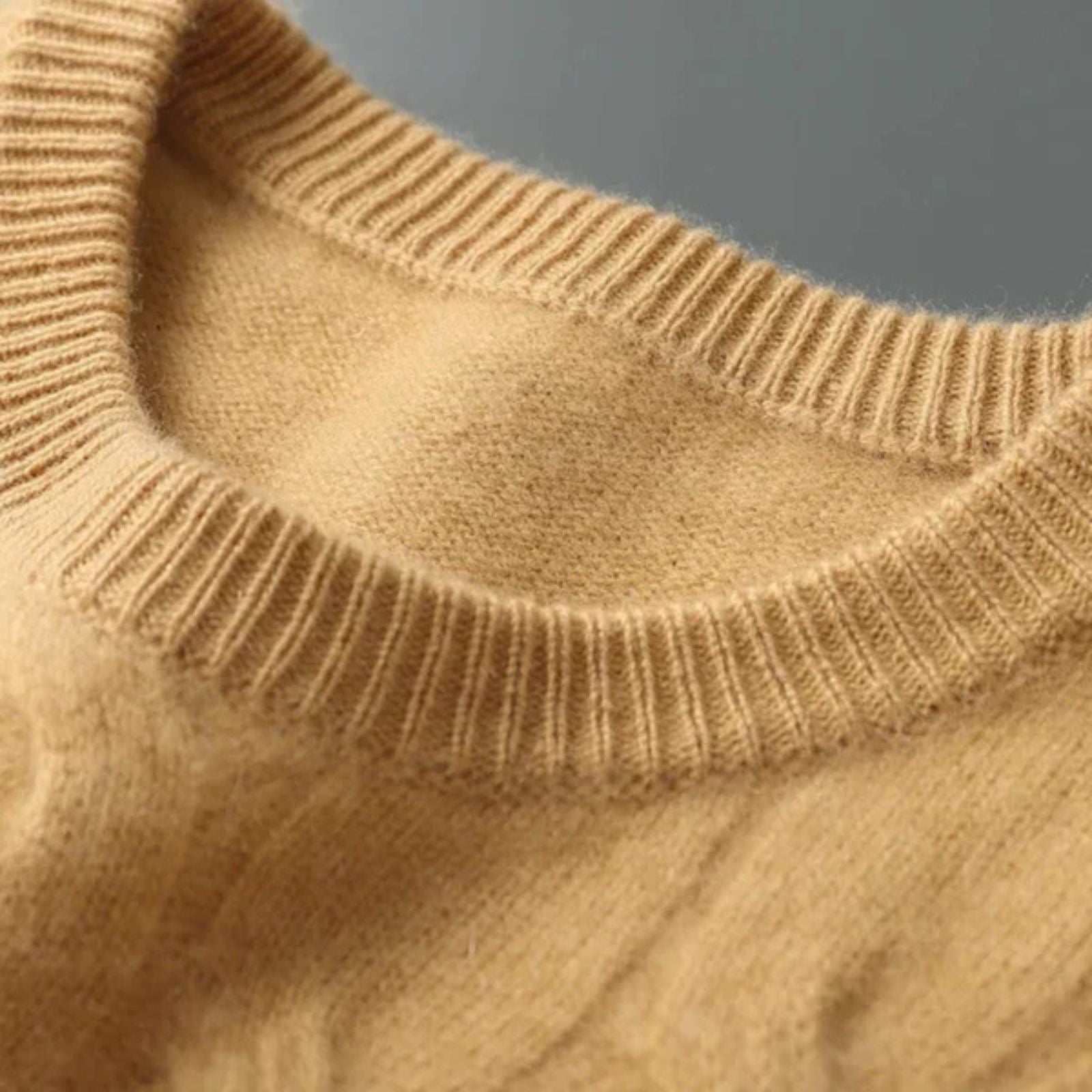 The St. Moritz Cashmere Cable Crewneck