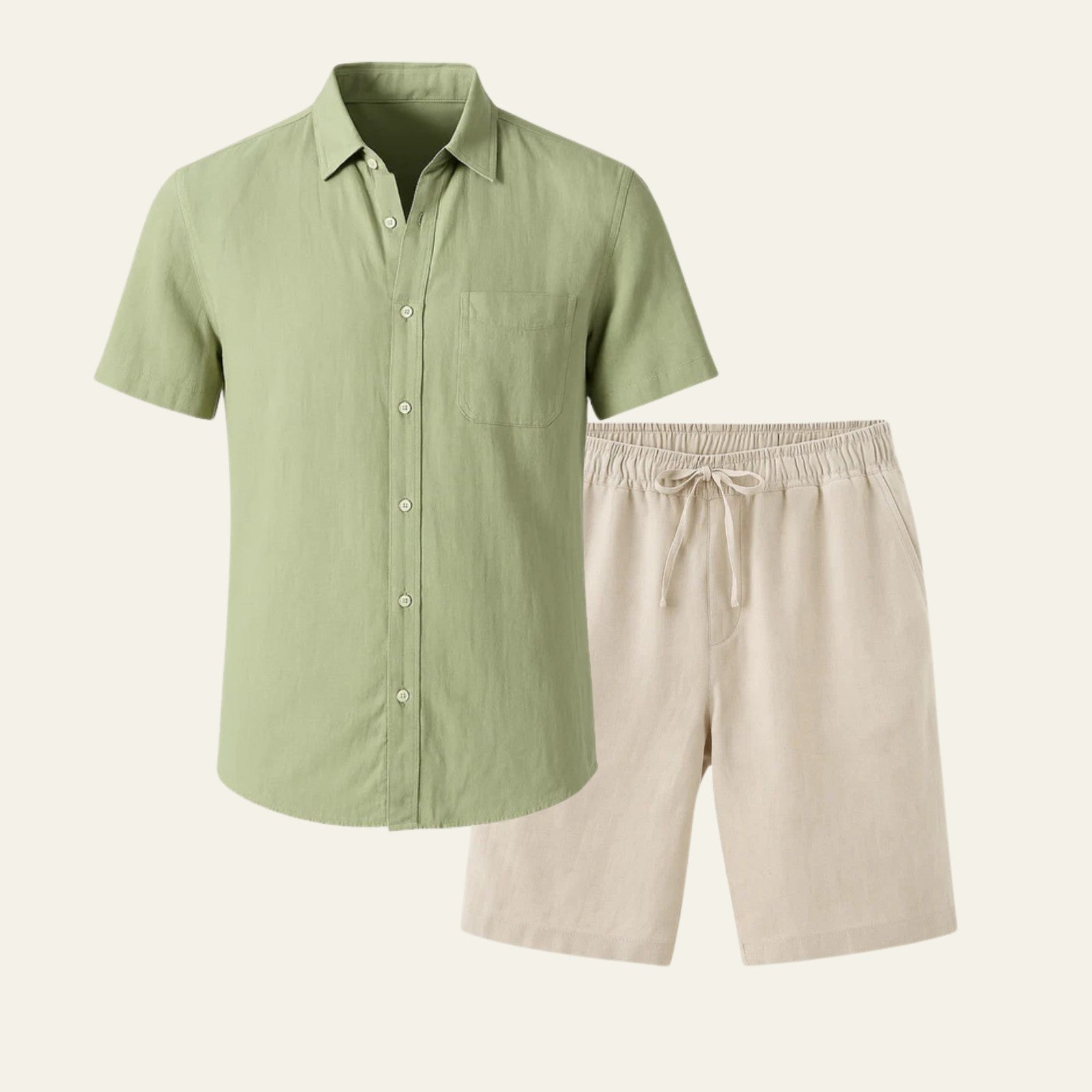 The Riviera Linen Set Beige