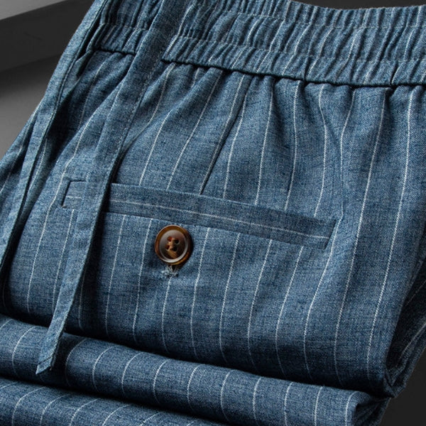 The Milano Pinstripe Drawstring Trousers