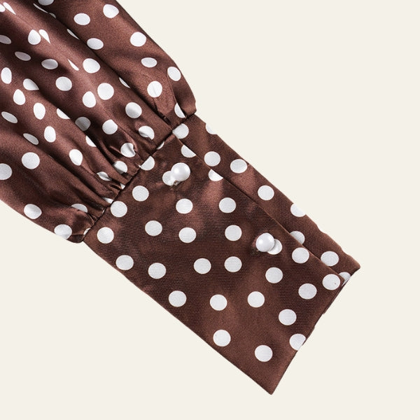 The Vienna Tie-Neck Polka Dot Blouse