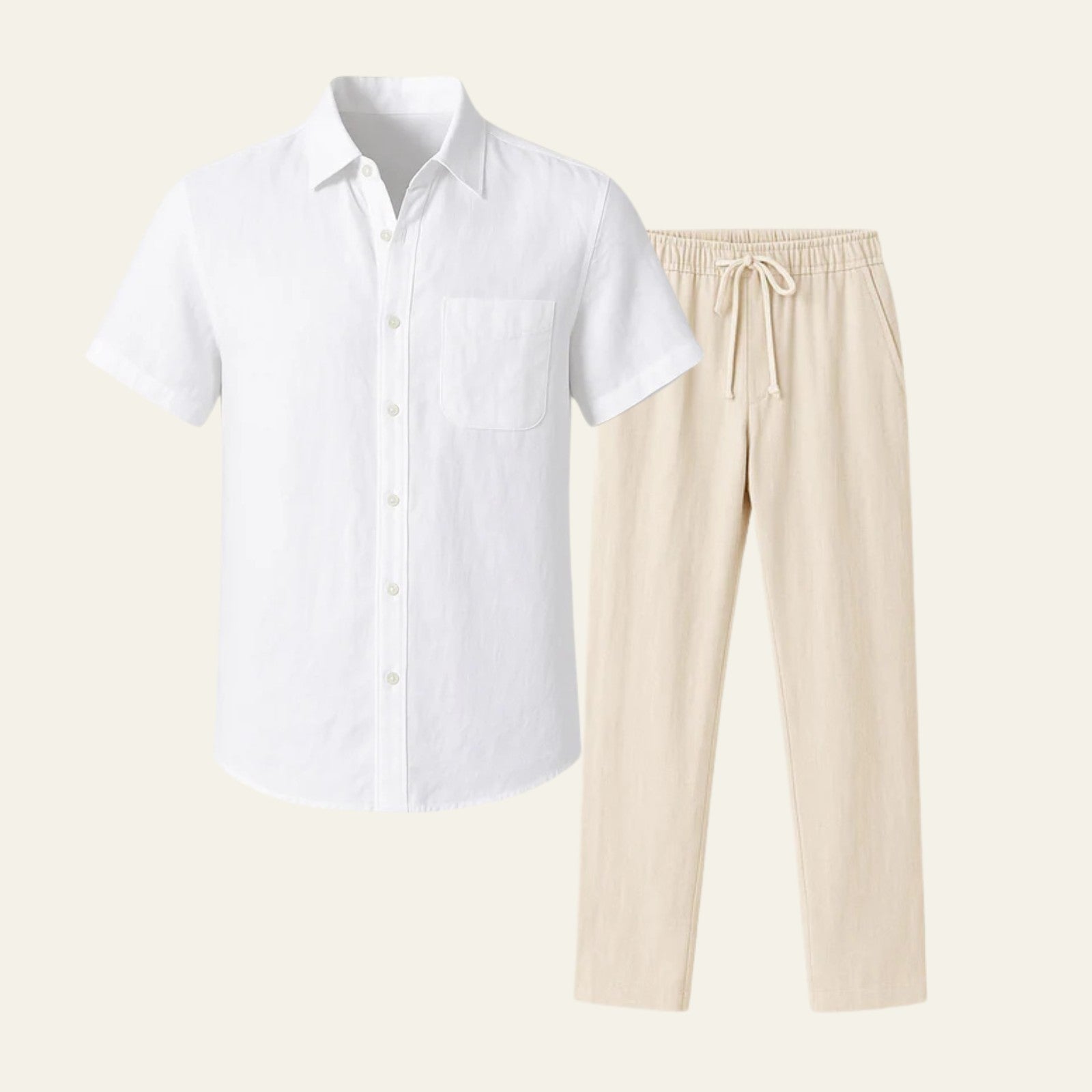 The Provençal Linen Set Beige