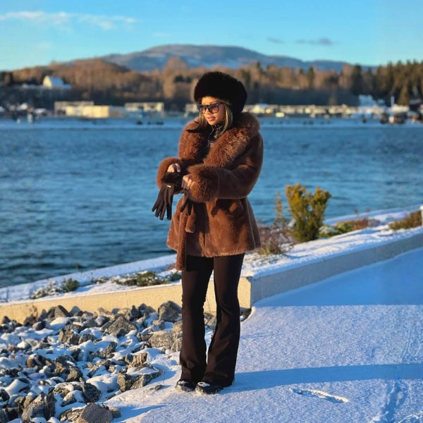 The Jessa Faux Fur Wrap Coat