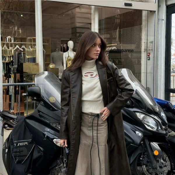 The Milan Leather Trench Coat