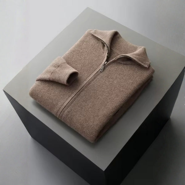 The Aspen Merino Wool Zip Knit