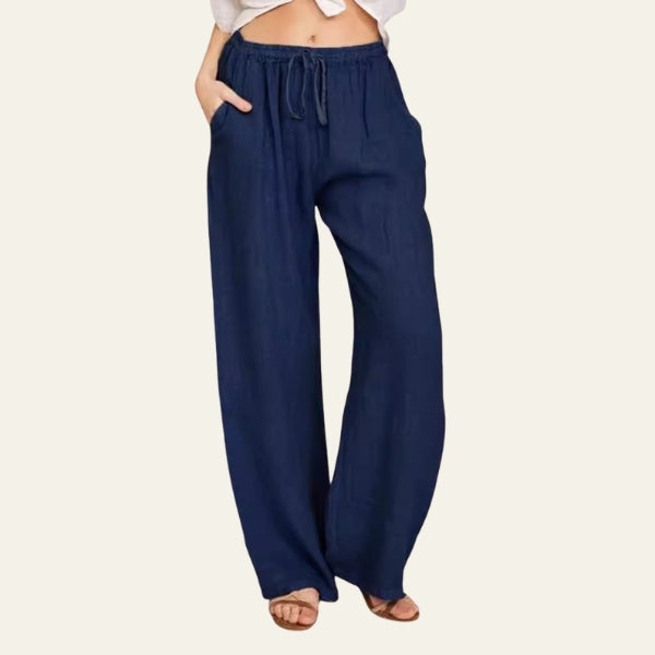 The Riviera Drawstring Wide-Leg Trousers