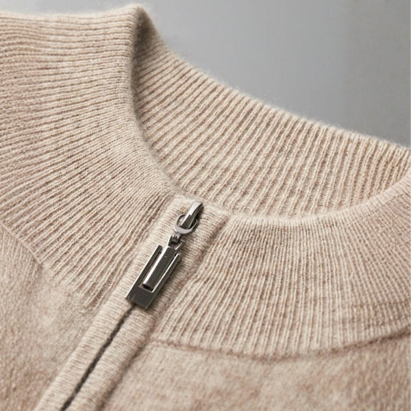 The Valais Cashmere Zip Knit