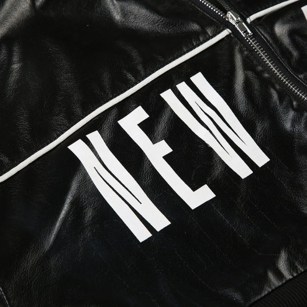 The Brooklyn Cropped Vegan Leather Moto Jacket