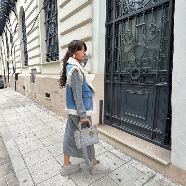 The Oslo Denim Sherpa Vest