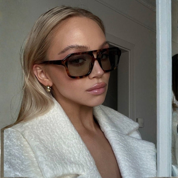 The Maya Tortoiseshell Square Sunglasses