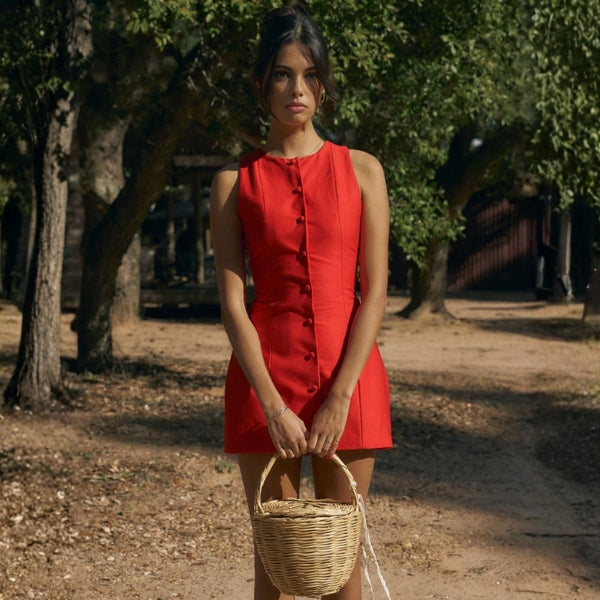 The Capri Button-Front Mini Dress