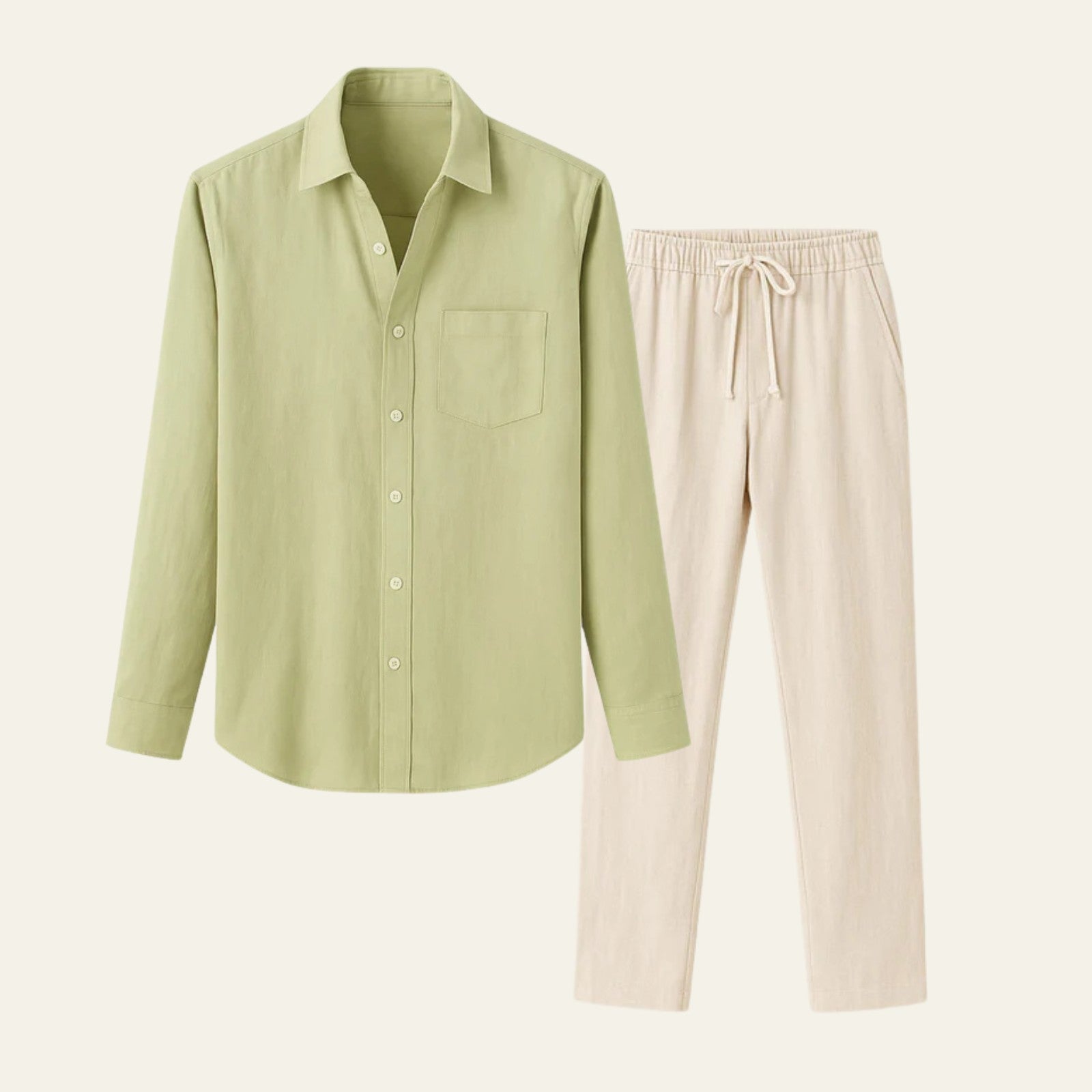 The Atlas Linen Set Beige