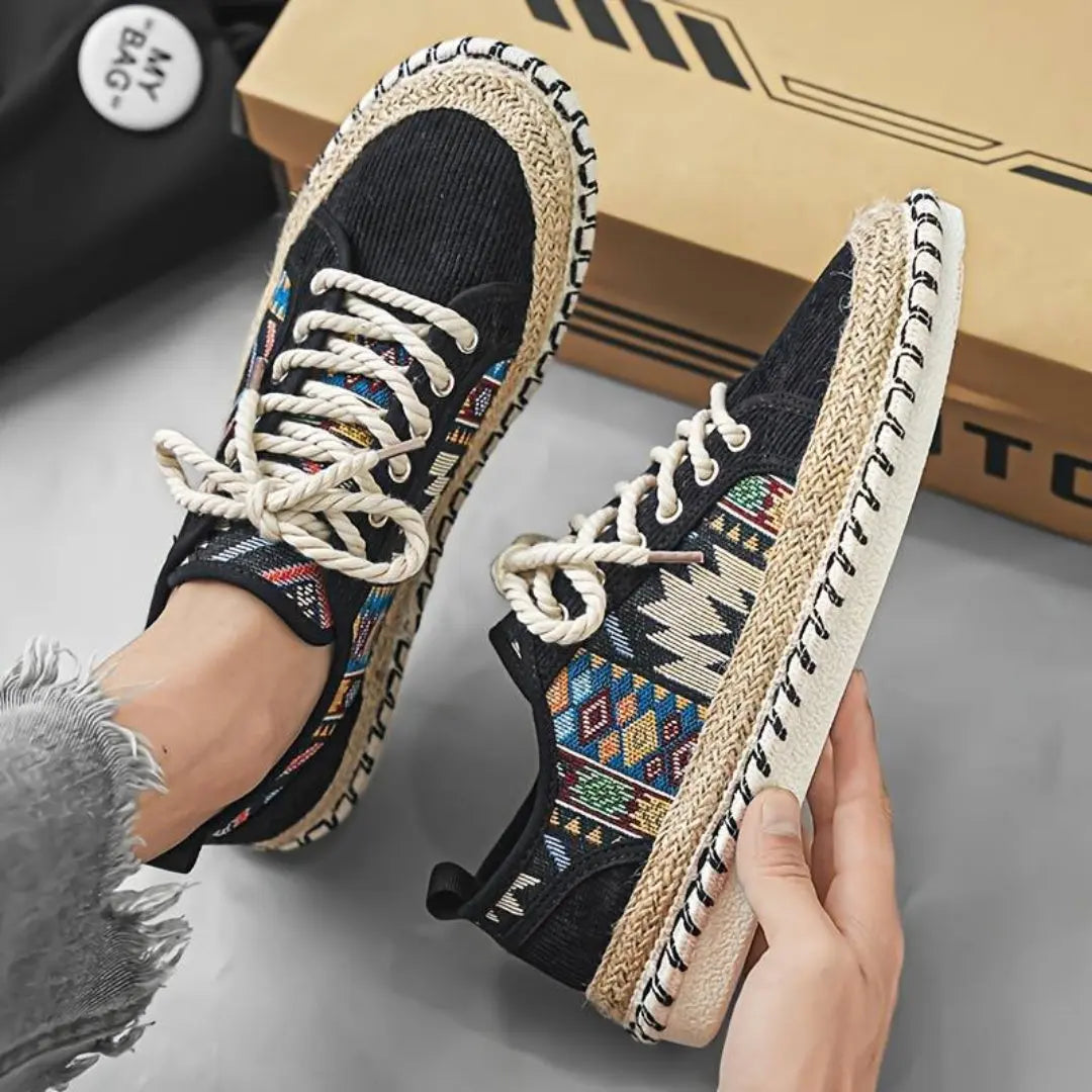 The Nomad Woven-Panel Espadrille Sneakers