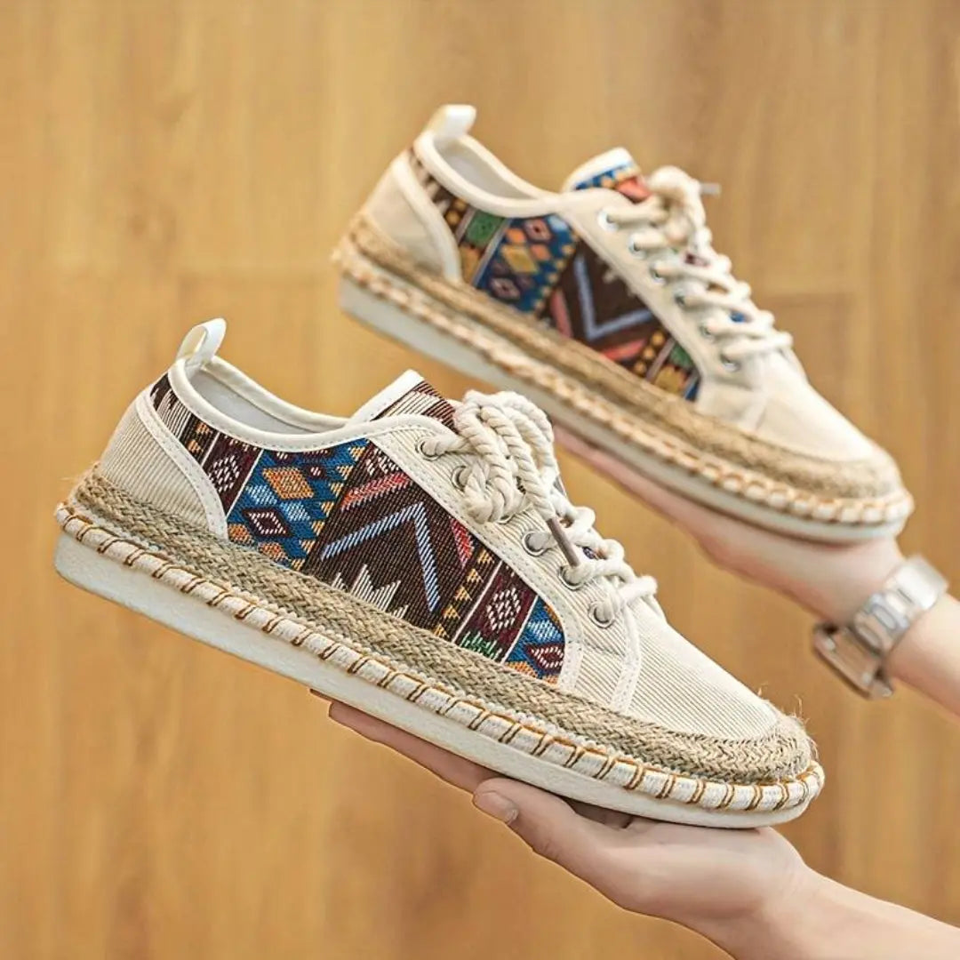 The Nomad Woven-Panel Espadrille Sneakers