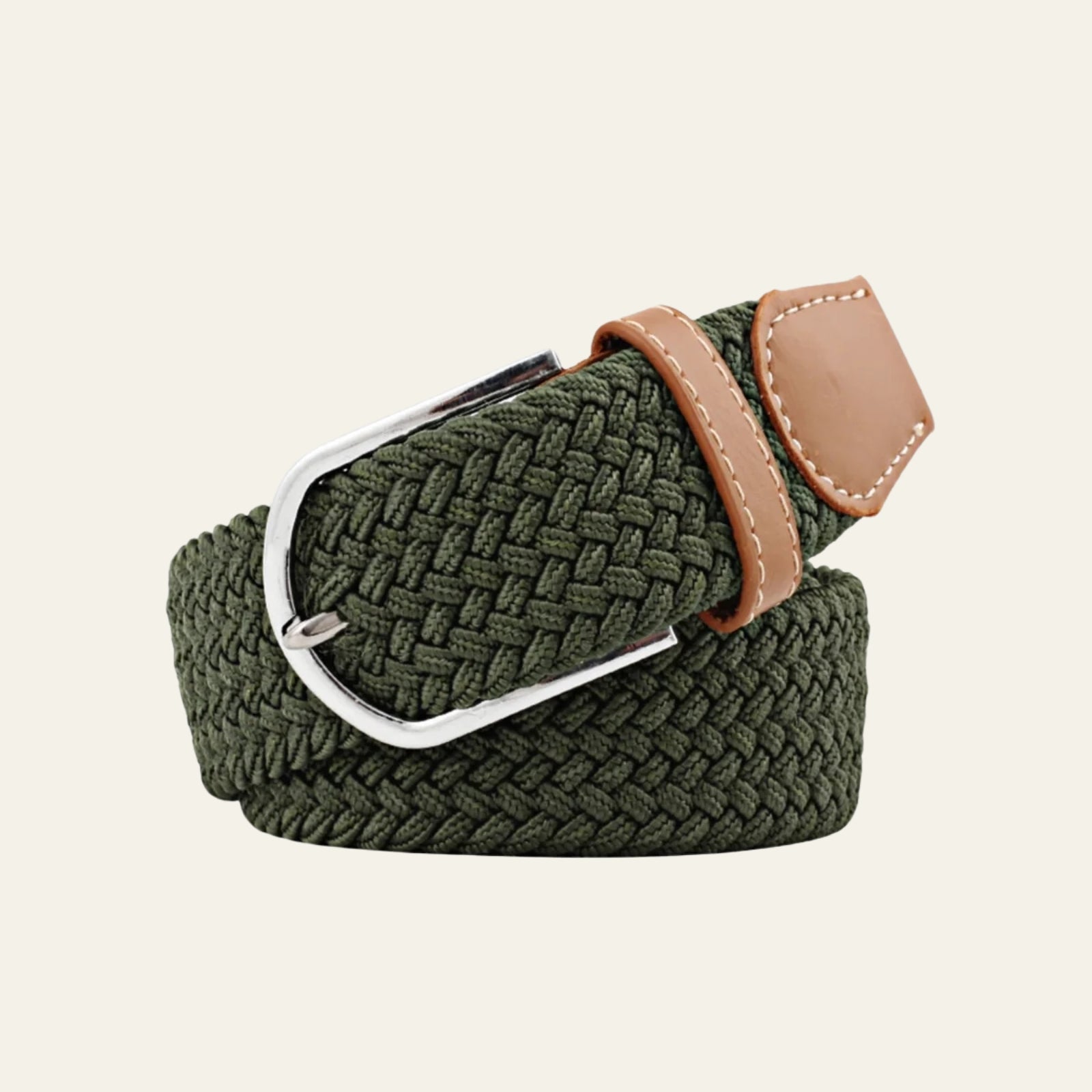 The Valencia Woven Belt olive green