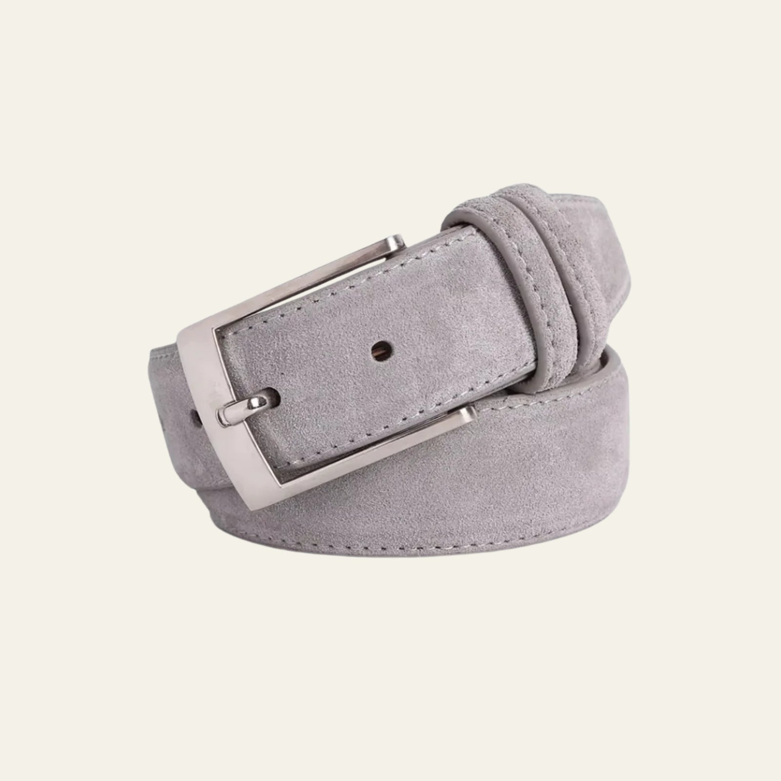 The Amalfi Suede Belt grey suede