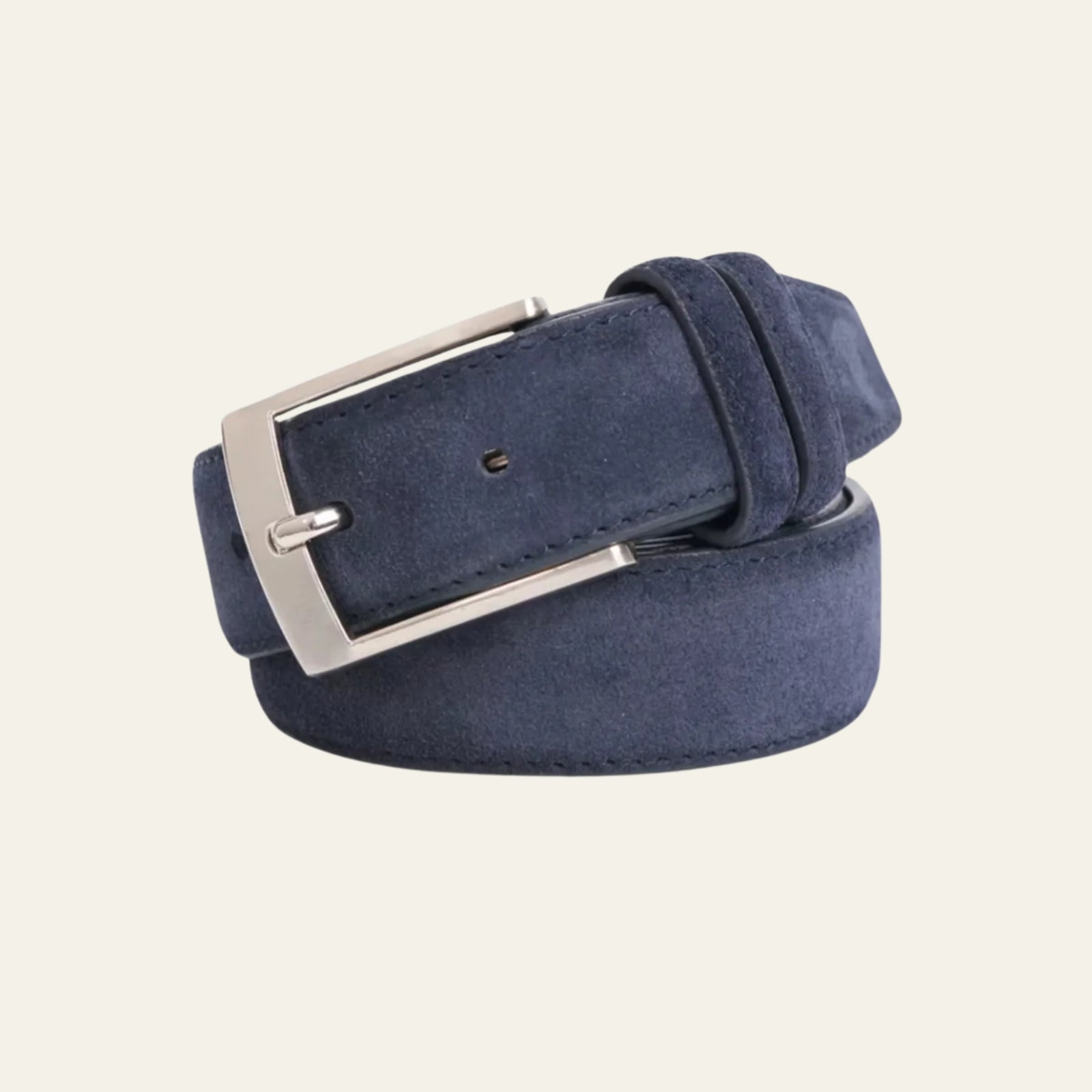 The Amalfi Suede Belt navy blue