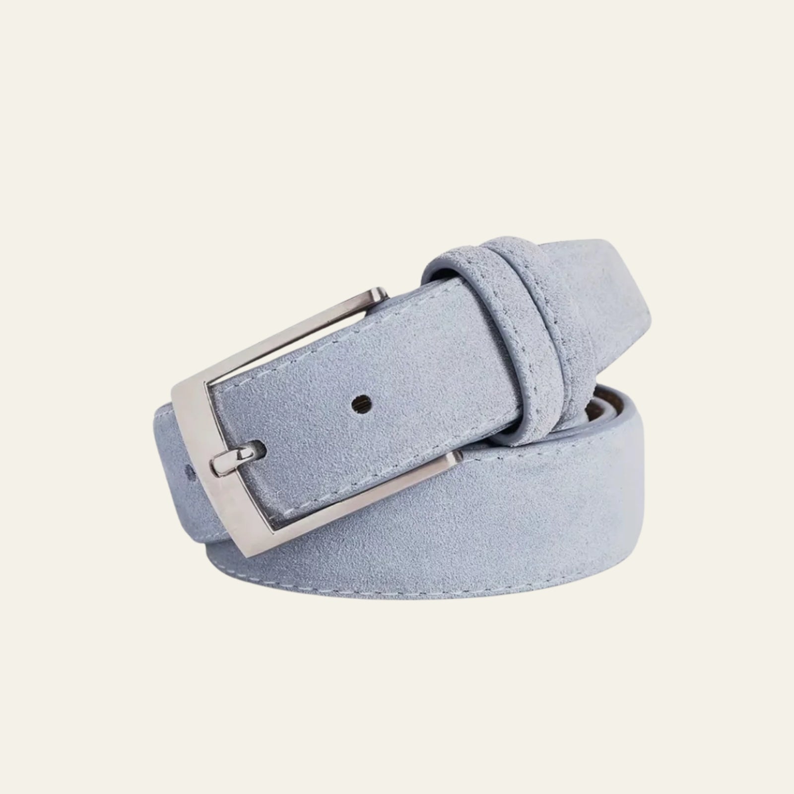 The Amalfi Suede Belt Glacier Mist