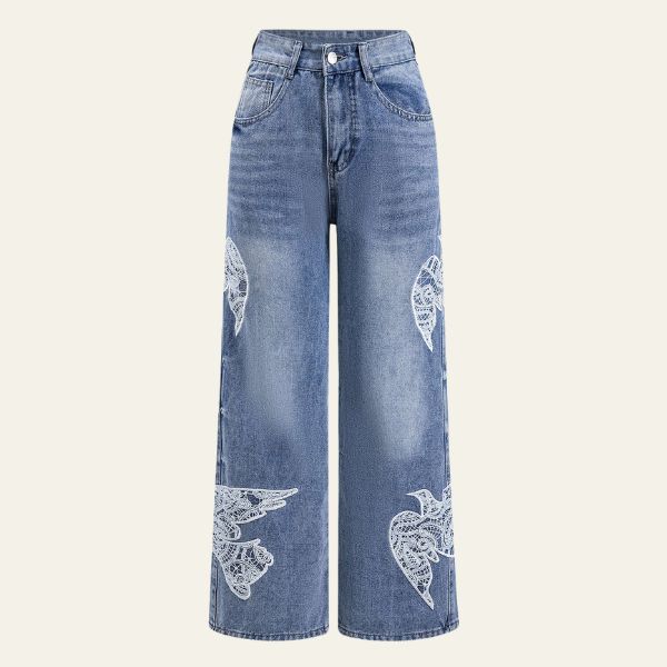 The Liora Embroidered Wide-Leg Jeans