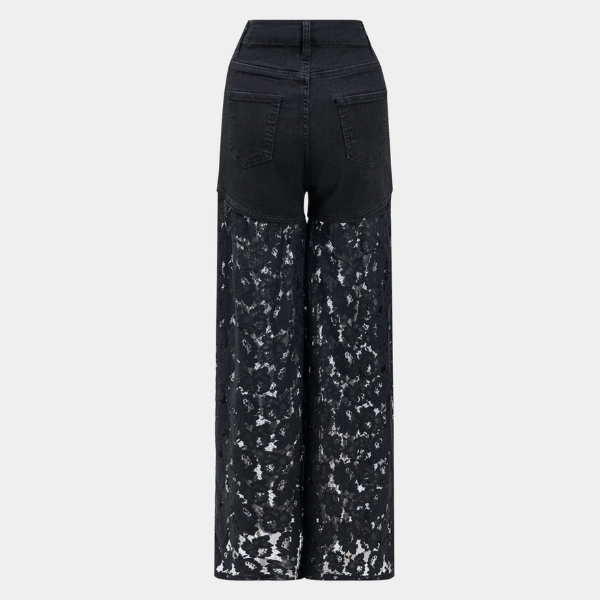 The Evania Lace-Detail High-Waisted Jeans