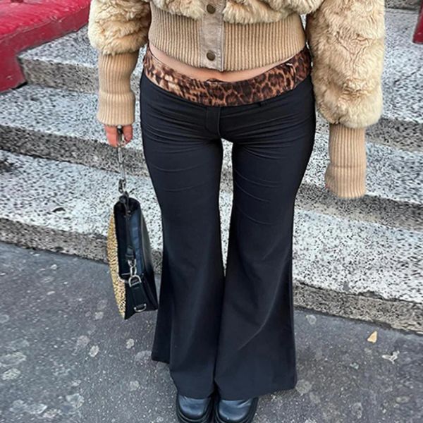 The Kaela Contrast Waist Flare Pants