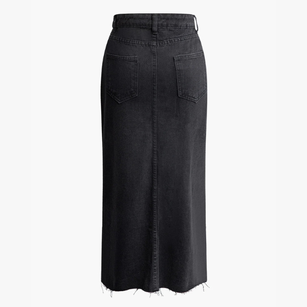 The Ardia Wrap-Slit Midi Skirt