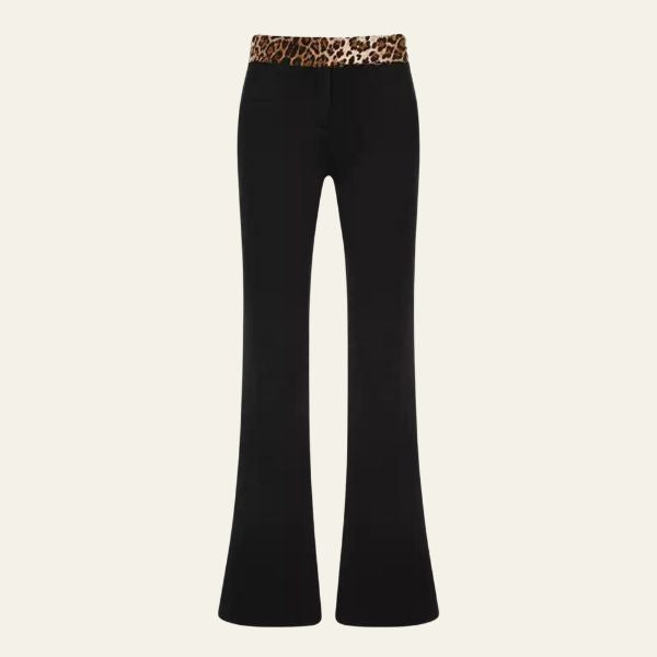 The Kaela Contrast Waist Flare Pants