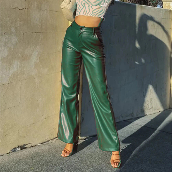 The Sorelle Straight-Leg Leather Pants